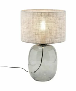 Szklana, stylowa lampa nocna na szafkę TK 5987 MELODY GRAPHITE | Kaja*Sklep Kaja Clearance