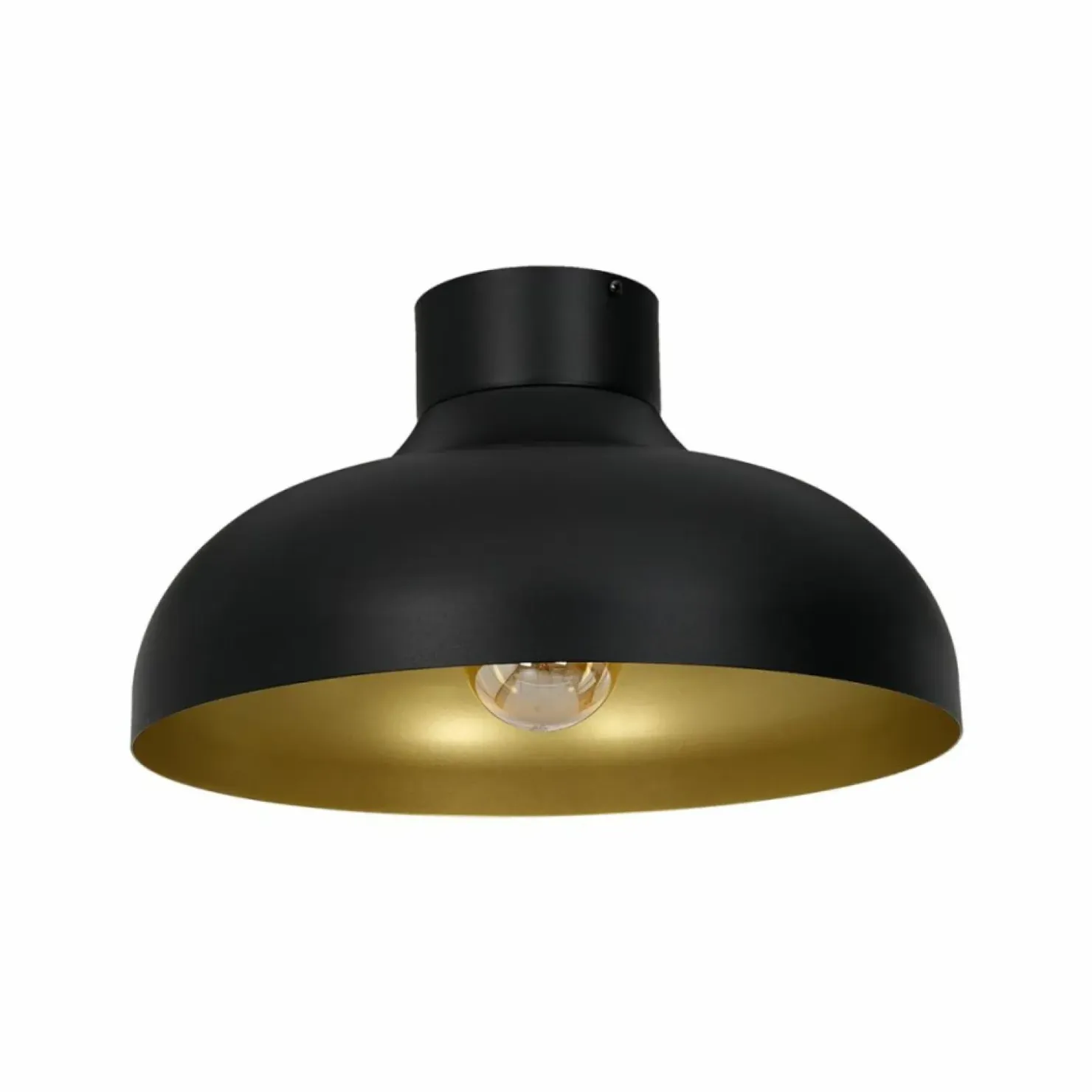 Talerzowa lampa sufitowa ze złotym środkiem LX 1538 BASCA | Kaja*Sklep Kaja Store