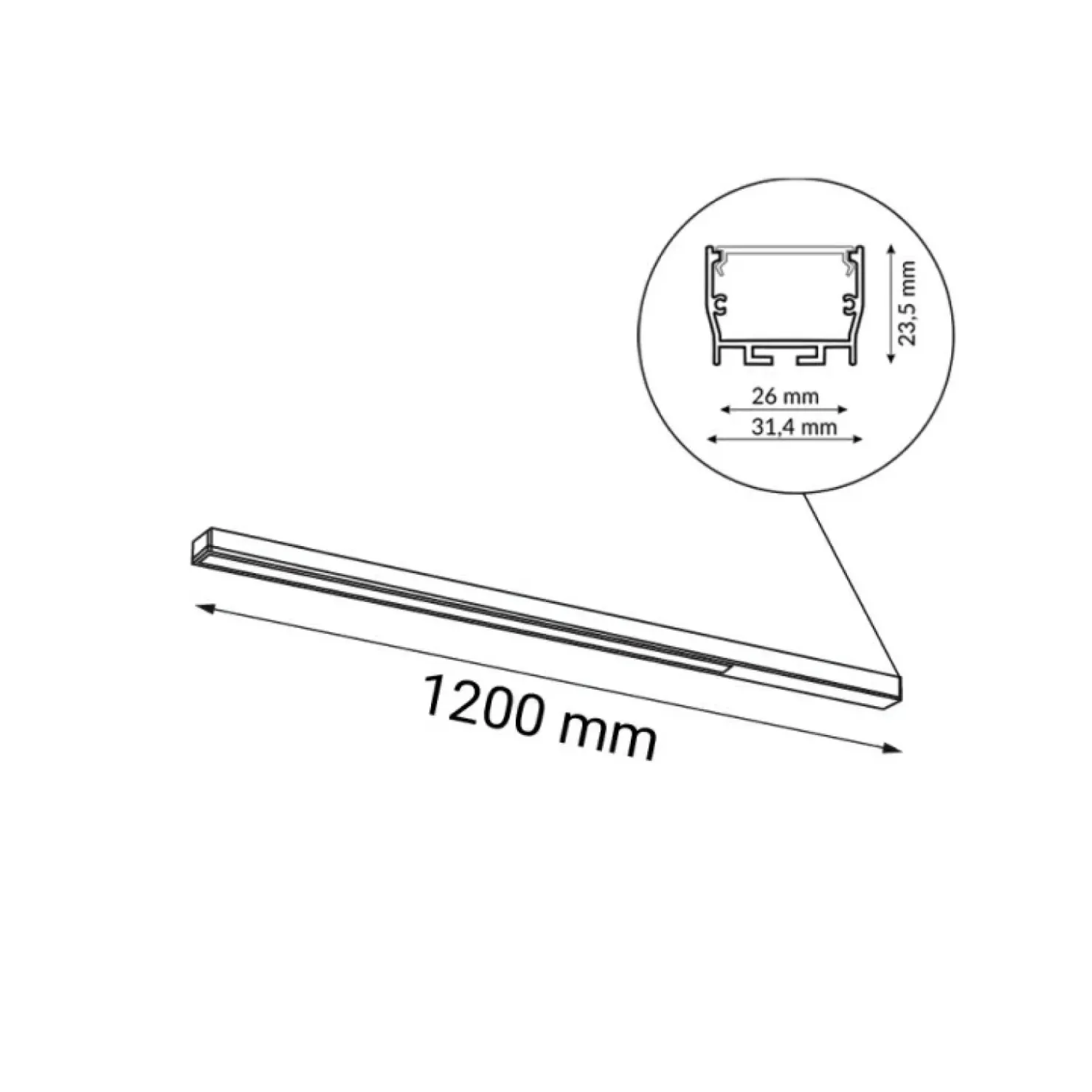 Techniczny plafon do korytarza 120cm 3000K ANT 1809 HIATE | Kaja*Sklep Kaja Best Sale