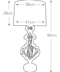 Tradycyjna lampa stołowa, złota GN-OCTAVIA-TL-GD z serii OCTAVIA*Sklep Kaja Flash Sale