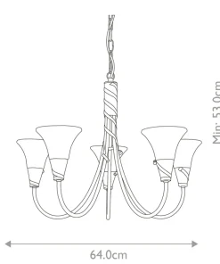 Tradycyjna lampa wisząca, patynowa EM5-COPPER z serii EMILY*Sklep Kaja Cheap