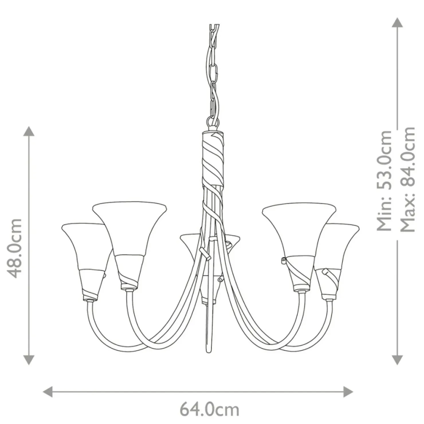 Tradycyjna lampa wisząca, patynowa EM5-COPPER z serii EMILY*Sklep Kaja Cheap