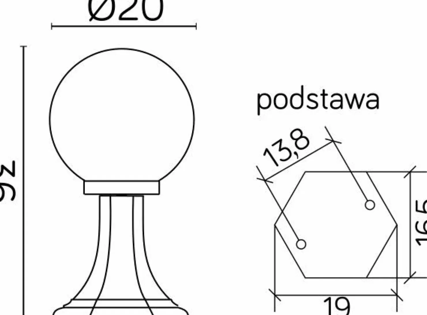 Tradycyjna oprawa ogrodowa, IP43 K 4011/1/K 200 z serii KULE CLASSIC | Kaja Oświ*Sklep Kaja Best