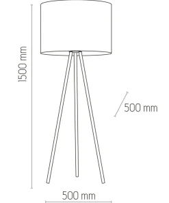 Trójnóg lampa podłogowa z jutowym abażurem TK 5569 JUTA | Kaja*Sklep Kaja Shop