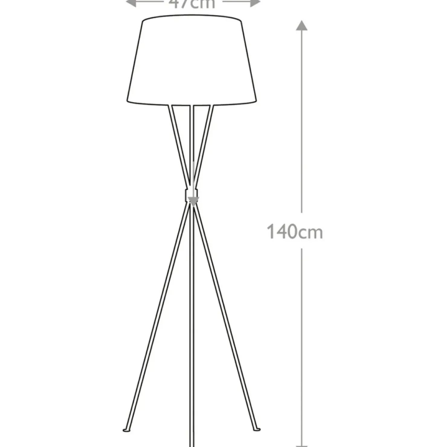 Trójnożna lampa podłogowa, nikiel FE-PENNY-FL-PN z serii PENNY*Sklep Kaja Discount