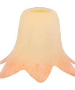 Żółty klosz z pomarańczowymi kropkami K-HP-LX-091 KLOSZ*Sklep Kaja Cheap