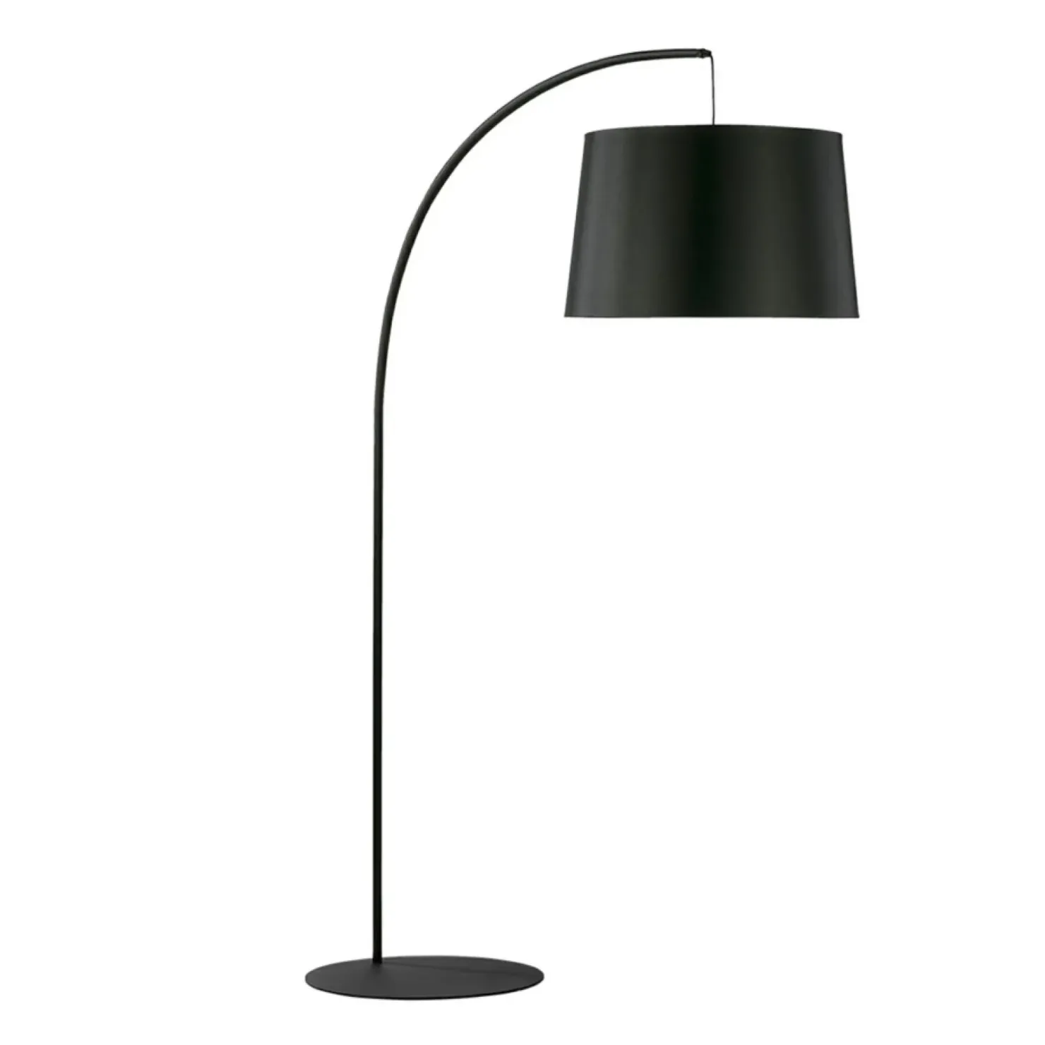 Łukowa, czarna lampa stojąca z dużym abażurem 3092 z serii KALAIYA*Sklep Kaja Best Sale