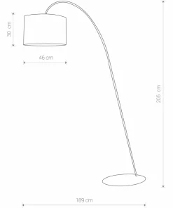 Łukowa lampa podłogowa z m abażurem 6818 ALICE | Kaja Oświetlenie*Sklep Kaja Store