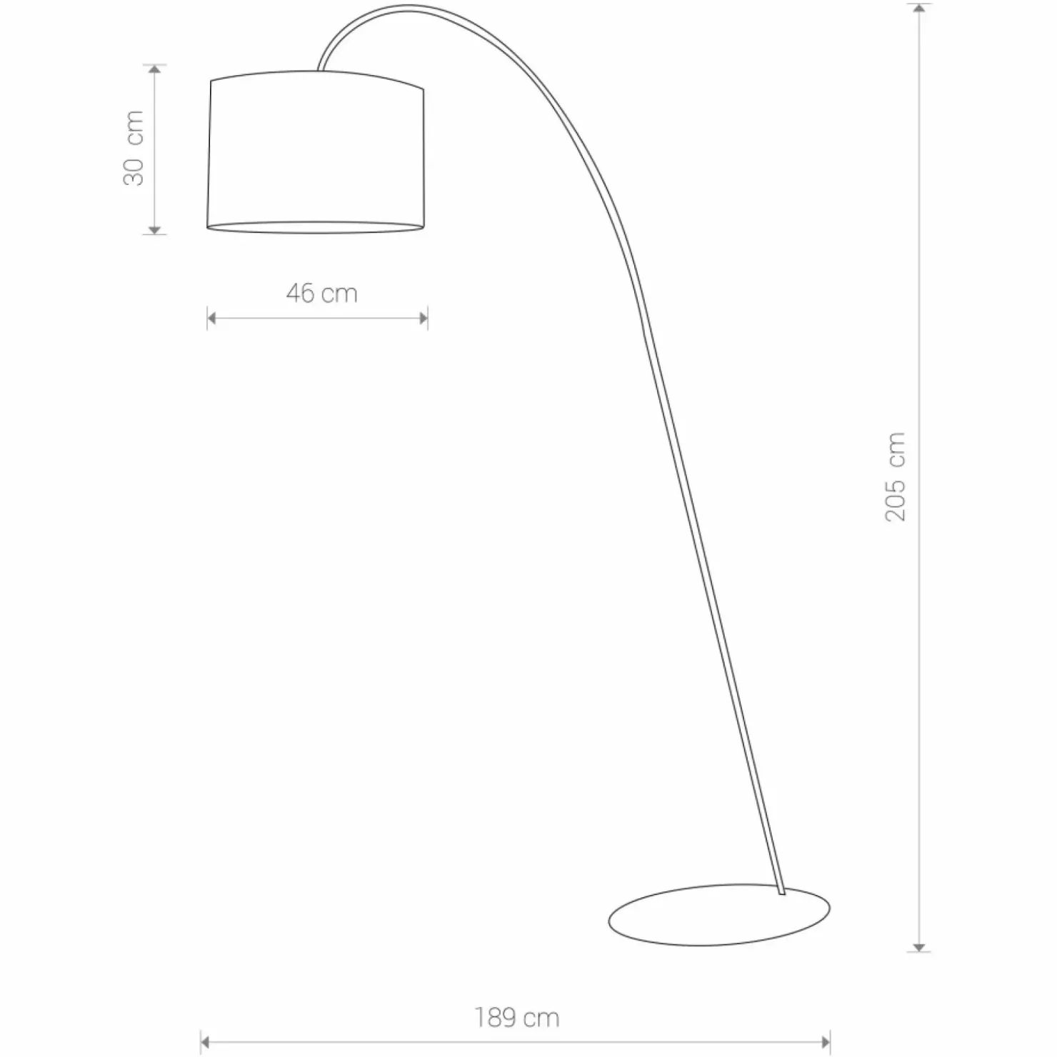 Łukowa lampa podłogowa z m abażurem 6818 ALICE | Kaja Oświetlenie*Sklep Kaja Store