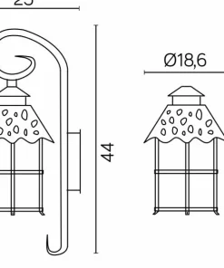 Unikalna lampa, kinkiet elewacyjny, ozdobny K 3012/1/R z serii TOLEDO | Kaja Ośw*Sklep Kaja Discount