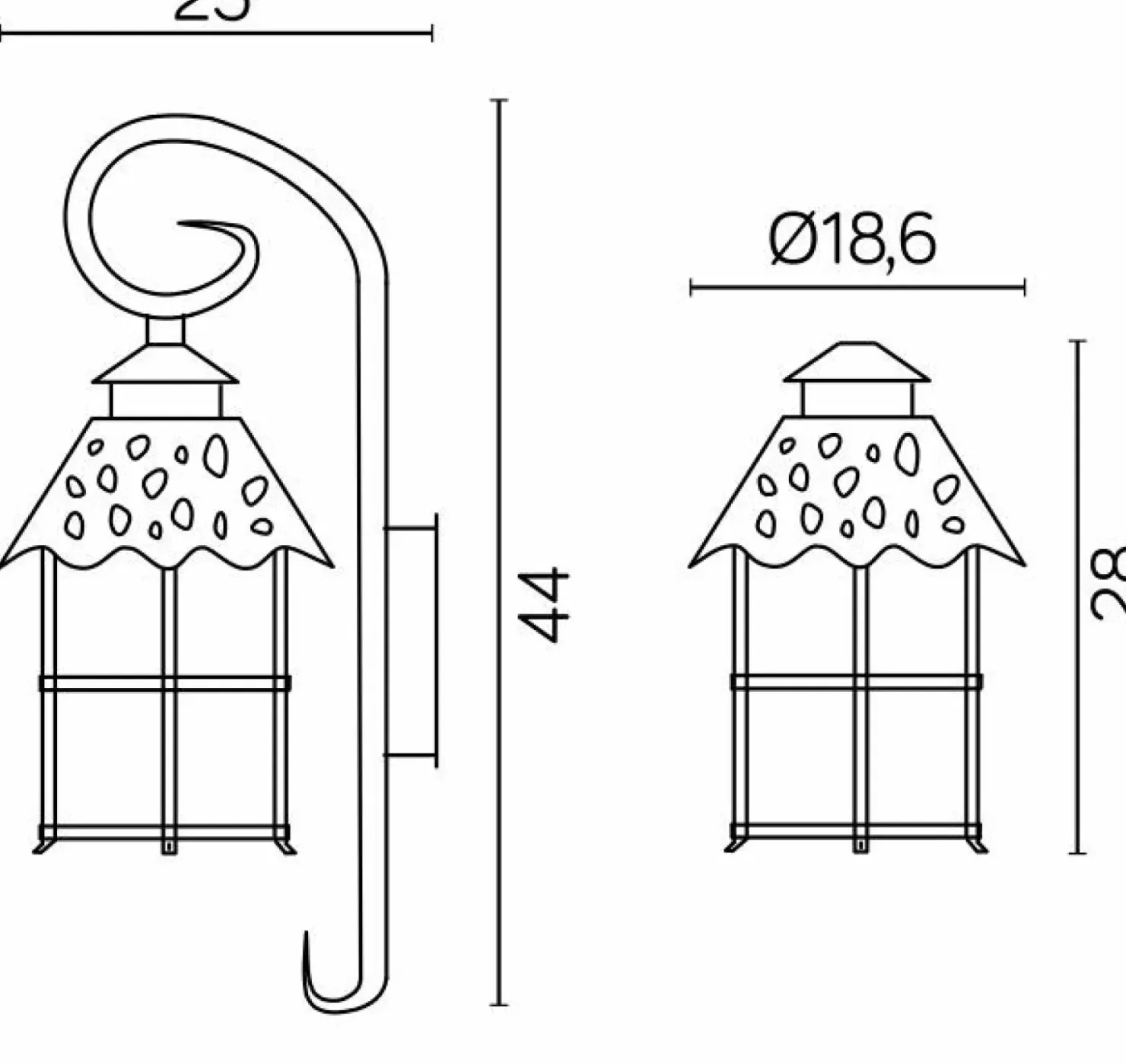 Unikalna lampa, kinkiet elewacyjny, ozdobny K 3012/1/R z serii TOLEDO | Kaja Ośw*Sklep Kaja Discount
