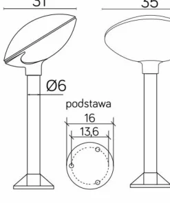 Unikalna lampa ogrodowa, wysokość 55cm TAO 3 z serii TAO | Kaja Oświetlenie*Sklep Kaja Fashion