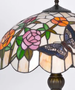 Unikalna lampa podłogowa, dekoracyjny witraż K-F16835 z serii ROSE*Sklep Kaja Sale