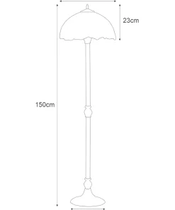 Unikalna lampa podłogowa, dekoracyjny witraż K-F16835 z serii ROSE*Sklep Kaja Sale