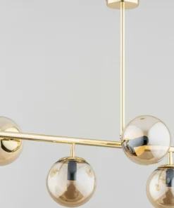 Outlet Sklep Kaja Unikalna lampa sufitowa w złotym kolorze AL 63030 | Kaja