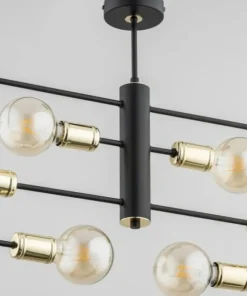 Clearance Sklep Kaja Unikalna lampa sufitowa z wyeksponowanymi żarówkami AL 63028 | Kaja