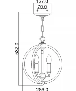 Unikalna lampa wisząca, regulowana FE-CORINNE-3P-S z serii CORINNE*Sklep Kaja Online