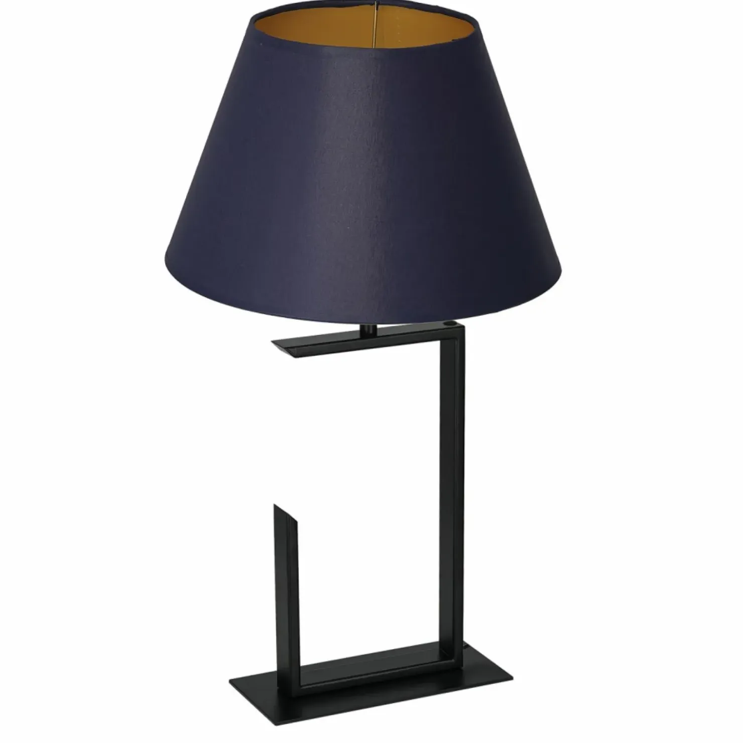 Unikalna lampka stołowa, granatowy abażur LX 3413 z serii TABLE LAMPS*Sklep Kaja Fashion