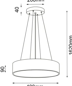 Best Sale Sklep Kaja Uniwersalna lampa wisząca z abażurem ⌀40cm ANT 5204 SENGO | Kaja