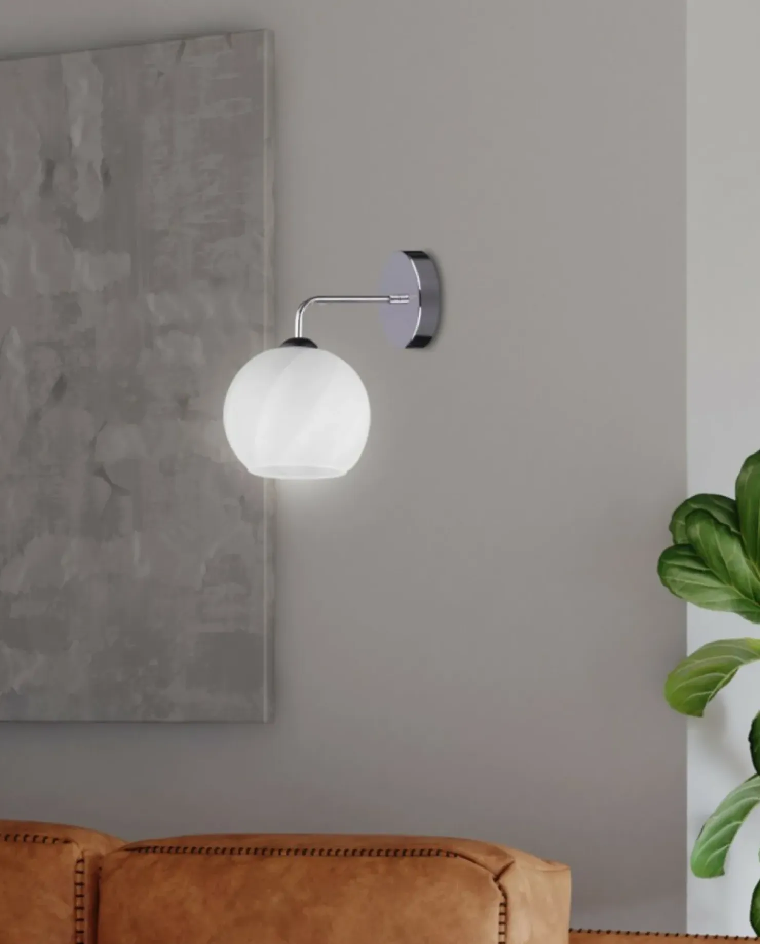 Uniwersalna, srebrna lampa ścienna 21-23827 LARIX | Kaja Oświetlenie*Sklep Kaja Store