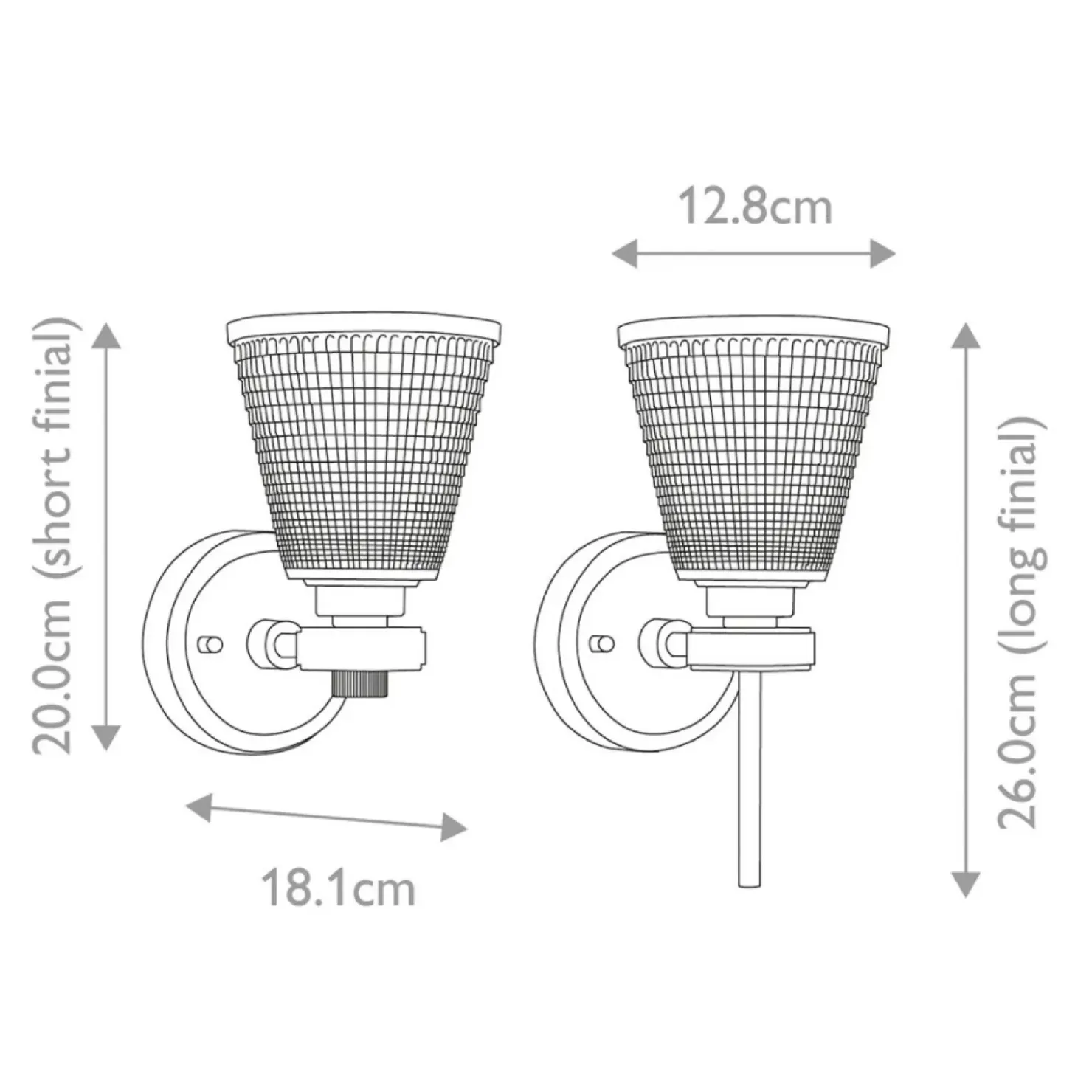 Uniwersalny, srebrny kinkiet BATH-GUNNIS1-PC z serii GUNNISLAKE*Sklep Kaja Cheap