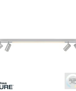 Clearance Sklep Kaja Świecąca listwa LED z reflektorami na pilot 6121-95 z serii PURE-LINES szary