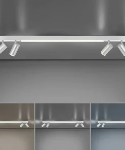 Clearance Sklep Kaja Świecąca listwa LED z reflektorami na pilot 6121-95 z serii PURE-LINES szary