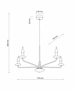Świecznikowa lampa wisząca do salonu TK 10253 LIMAL BEIGE | Kaja*Sklep Kaja Shop