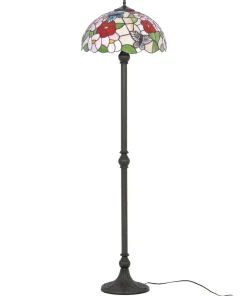 Wielobarwna lampa podłogowa, witraż K-F161386 z serii BUTTERFLY*Sklep Kaja Fashion