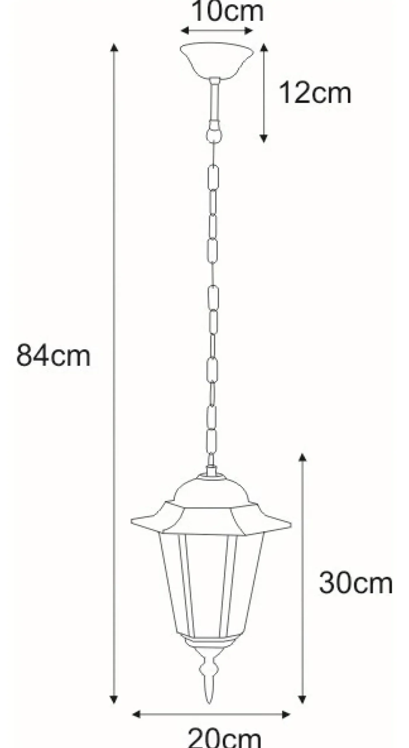 Wisząca lampa na łańcuchu K-5009H CZ/ZŁ STANDARD | Kaja Oświetlenie*Sklep Kaja New