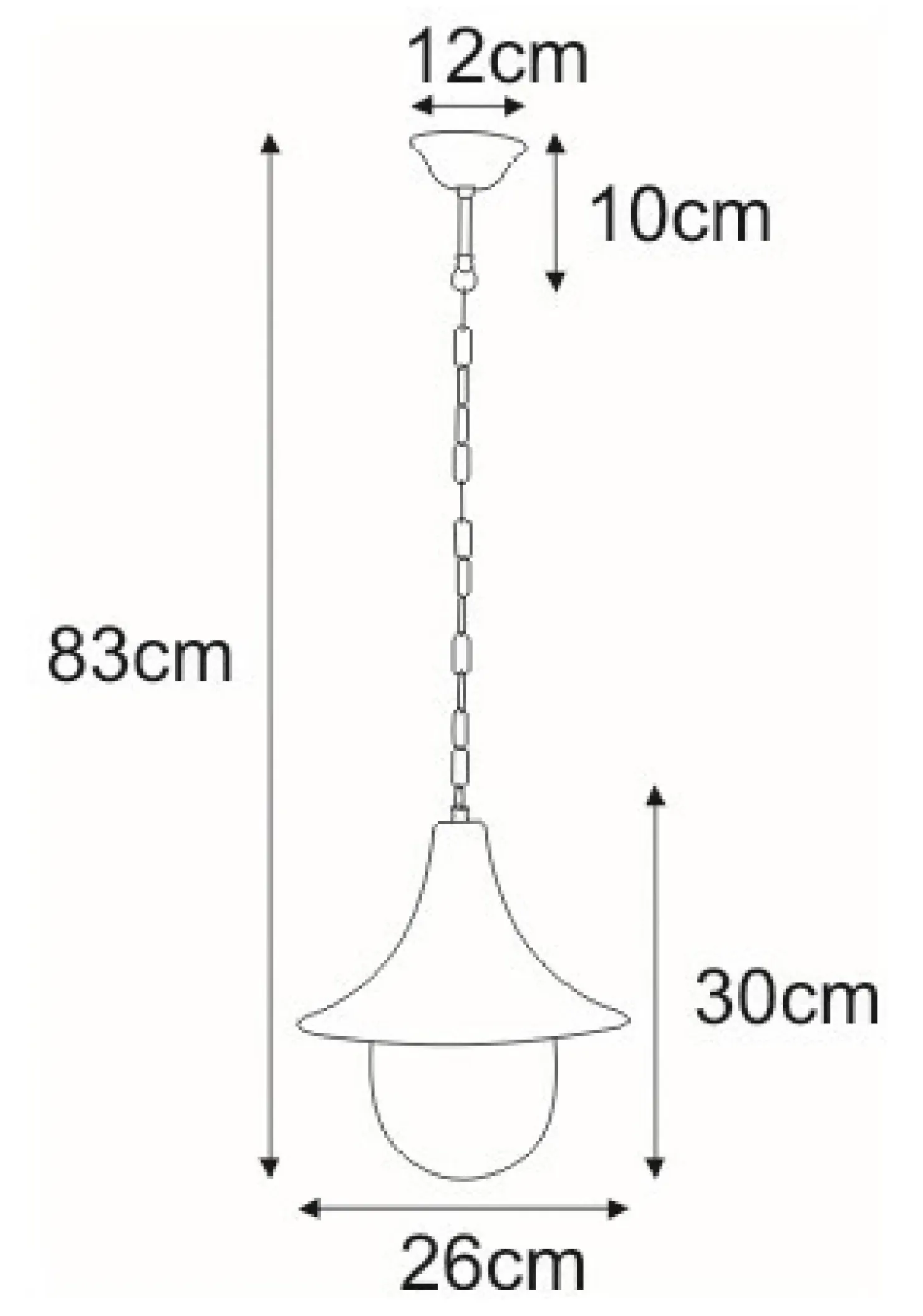 Wisząca lampa zewnętrzna, lampion K-8126 CZ/ZŁ BOSTON | Kaja*Sklep Kaja Shop