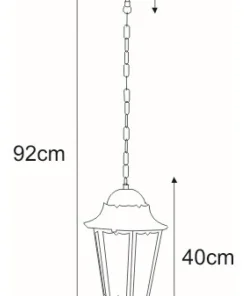 Wisząca lampa zewnętrzna na taras K-5006H CZ/ZŁ LOZANA | Kaja*Sklep Kaja Cheap
