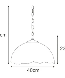 Witrażowa lampa wisząca, regulowana wysokość K-P16814 z serii SUNFLOWER*Sklep Kaja Sale