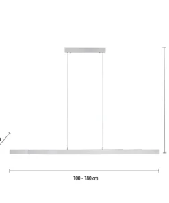 Clearance Sklep Kaja Wąska, wisząca lampa sufitowa LED 11660-95 z serii LUZI | Kaja szary