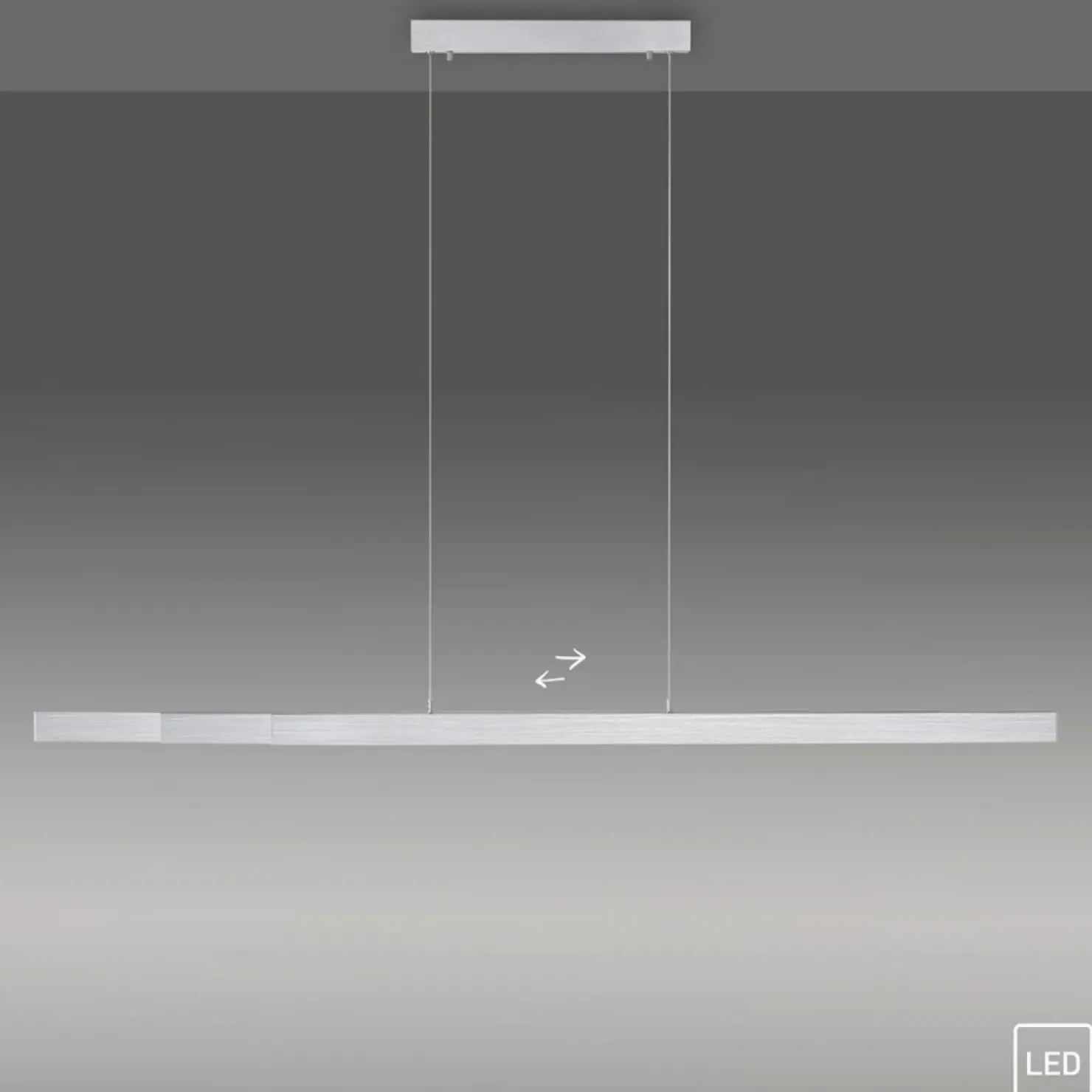 Clearance Sklep Kaja Wąska, wisząca lampa sufitowa LED 11660-95 z serii LUZI | Kaja szary