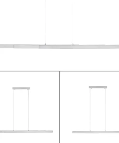 Clearance Sklep Kaja Wąska, wisząca lampa sufitowa LED 11660-95 z serii LUZI | Kaja szary