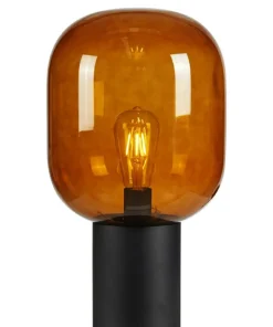 Wyjątkowa lampa stołowa z brązowym kloszem 108294 | Kaja Oświetlenie*Sklep Kaja Shop