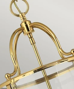 Wyjątkowa lampa wisząca, złota oprawa HK-GENTRY-P-M-PB z serii GENTRY*Sklep Kaja Discount