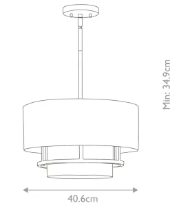 Clearance Sklep Kaja Wyjątkowa lampa z białym abażurem HK-GRAHAM-M-PN z serii GRAHAM polerowanynikiel