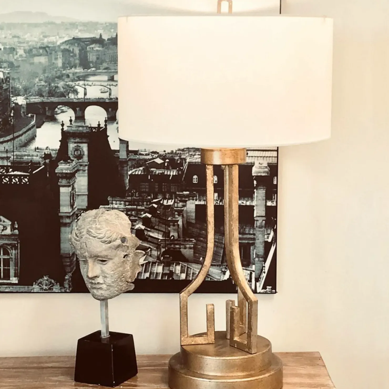 Wymyślna lampa nocna z abażurem GN-LEMURIA-TL z serii LEMURIA*Sklep Kaja Cheap