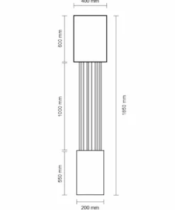 Wysoka, abażurowa lampa podłogowa loft 185cm ANT 9008 IHI | Kaja*Sklep Kaja Flash Sale