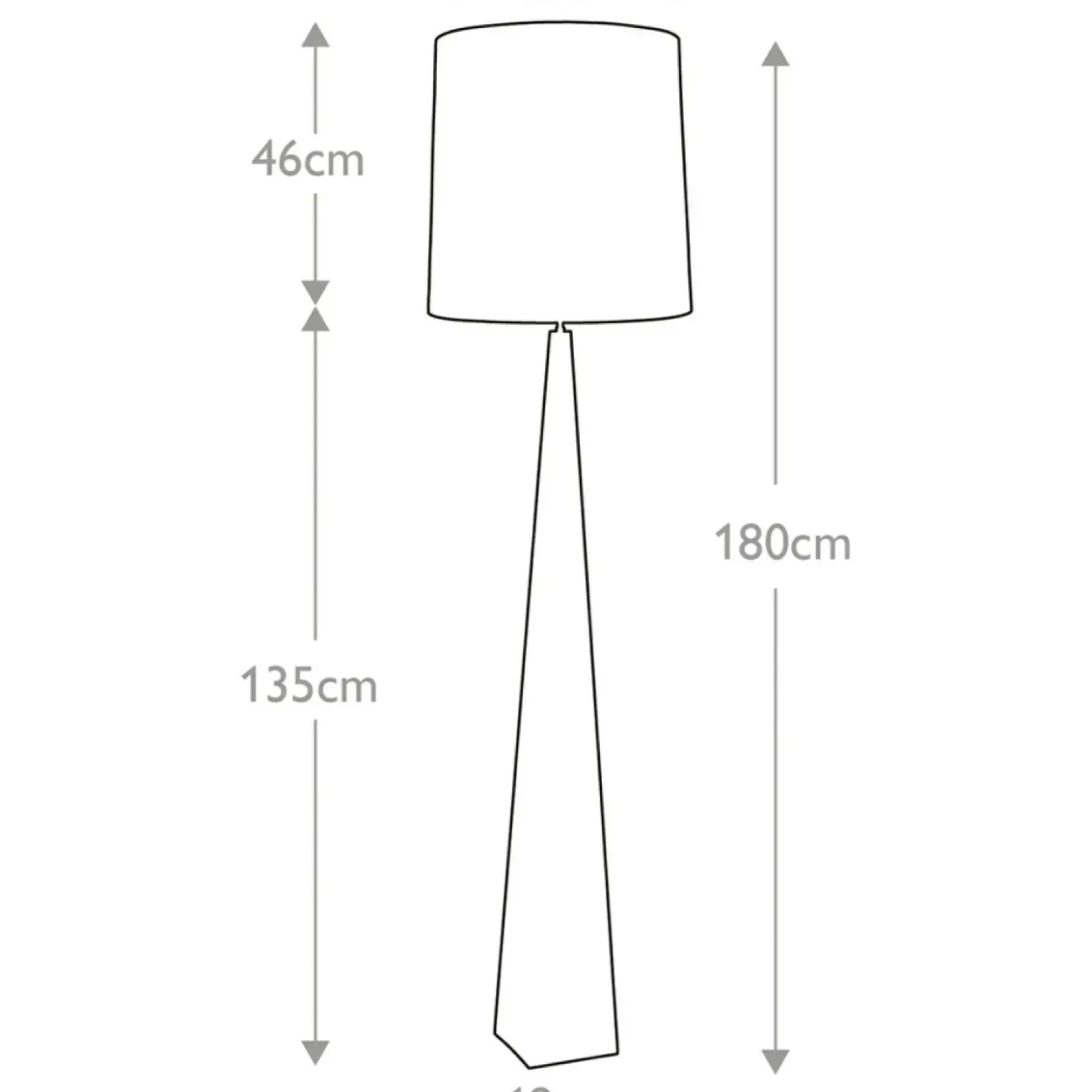 Wysoka, czarno-biała lampa podłogowa ASCENT-FL-BLK-W z serii ASCENT*Sklep Kaja Outlet