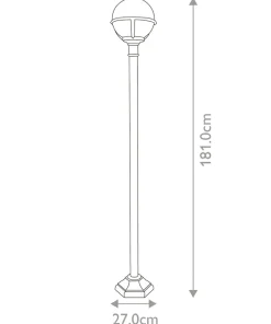 Wysoka lampa ogrodowa, czarna GLENBEIGH-POST z serii GLENBEIGH*Sklep Kaja Cheap