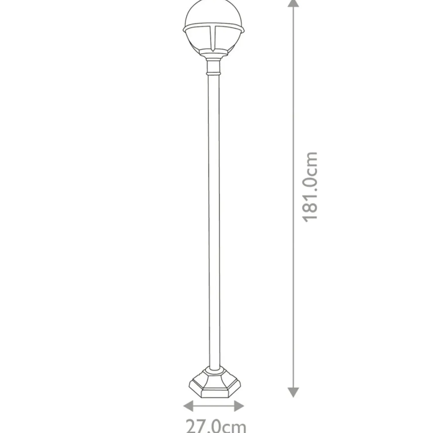 Wysoka lampa ogrodowa, czarna GLENBEIGH-POST z serii GLENBEIGH*Sklep Kaja Cheap