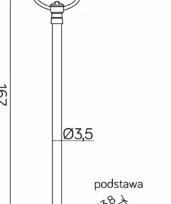 Wysoka lampa ogrodowa, do oświetlenia drogi K 5002/1/O z serii PRINCE | Kaja Ośw*Sklep Kaja Clearance