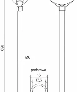 Wysoka lampa ogrodowa z nietuzinkowym kloszem TEO 1 z serii TEO | Kaja Oświetlen*Sklep Kaja Shop