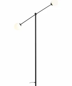 Wysoka lampa podłogowa czarna z kloszami 1081A1 OHIO | Kaja*Sklep Kaja Shop