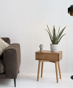 Wysoka lampa podłogowa do salonu, z abażurem K-5285 z serii AMOS*Sklep Kaja Discount