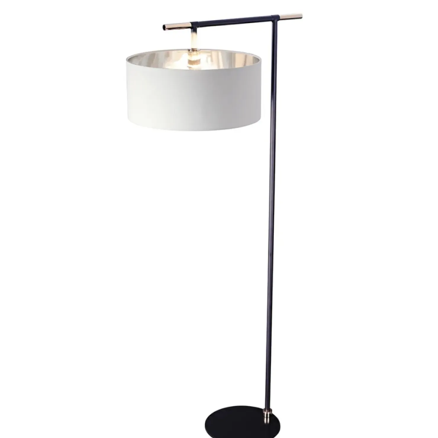 Wysoka lampa podłogowa z abażurem BALANCE-FL-BKPN z serii BALANCE*Sklep Kaja Shop