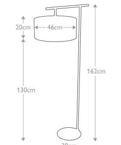 Wysoka lampa podłogowa z abażurem BALANCE-FL-BKPN z serii BALANCE*Sklep Kaja Shop